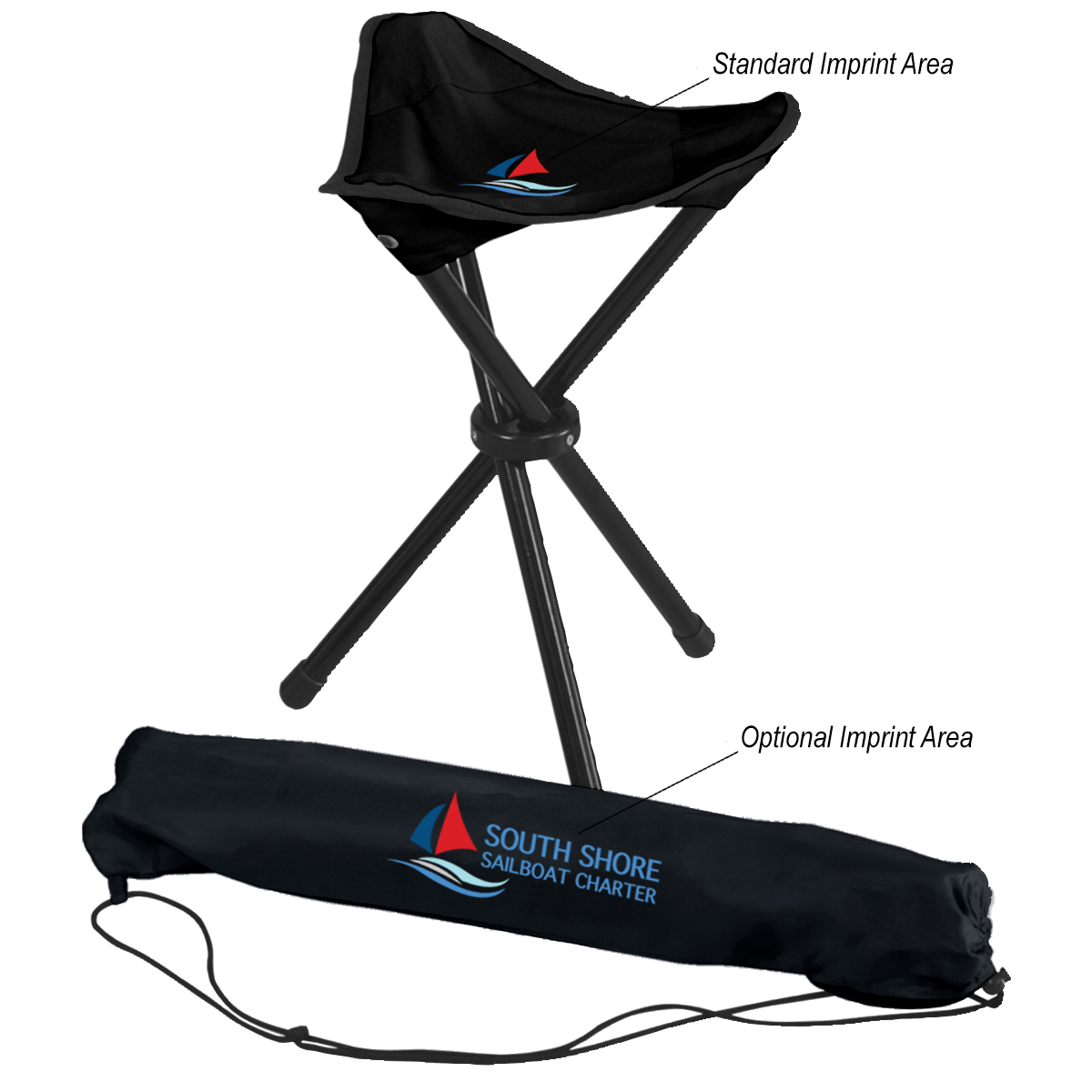 rPET Folding Tripod Stool With Carrying Bag 3