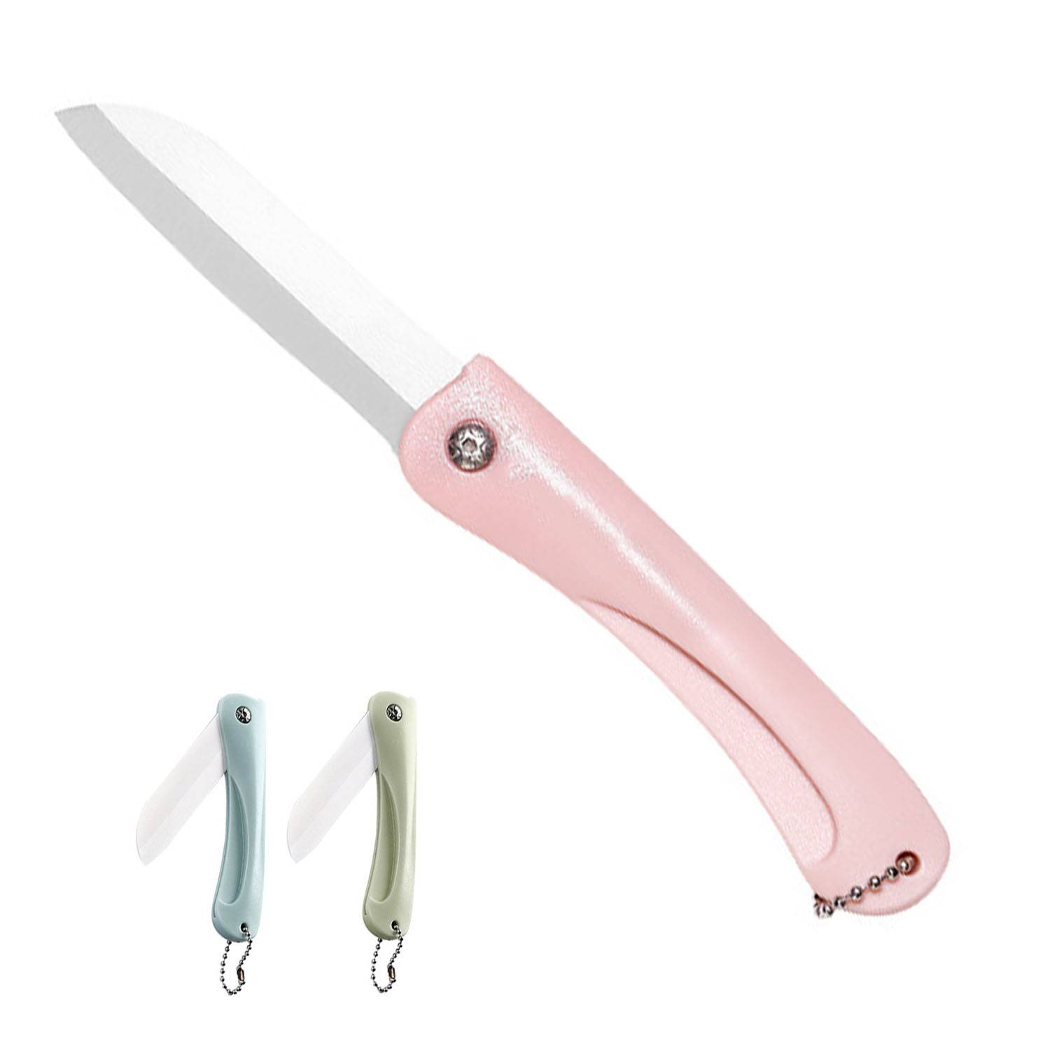Mini Foldable Fruit Knife W/ Chain 8