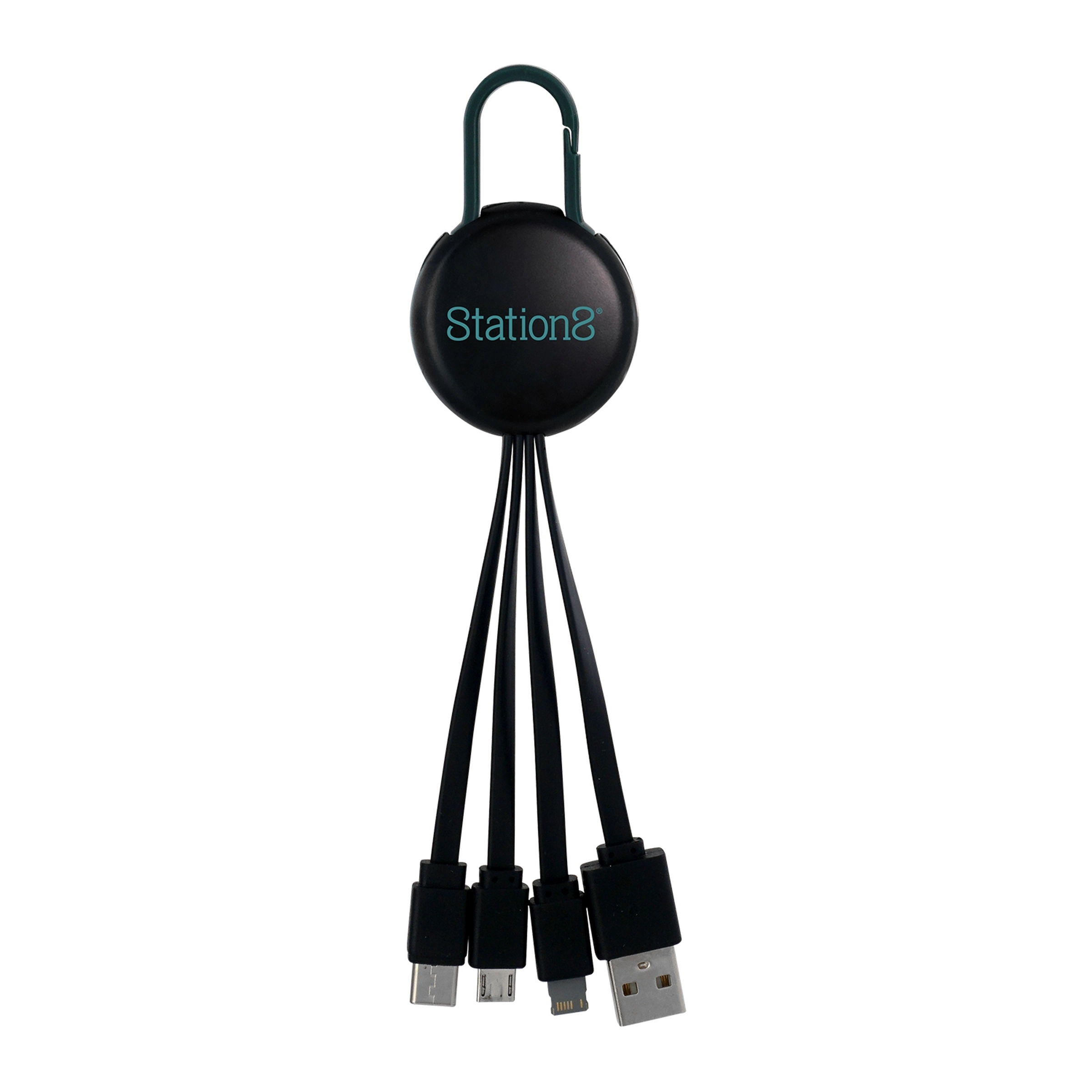 BLACK COLORFUL CLIP 3 IN 1 CHARGING CABLE 26