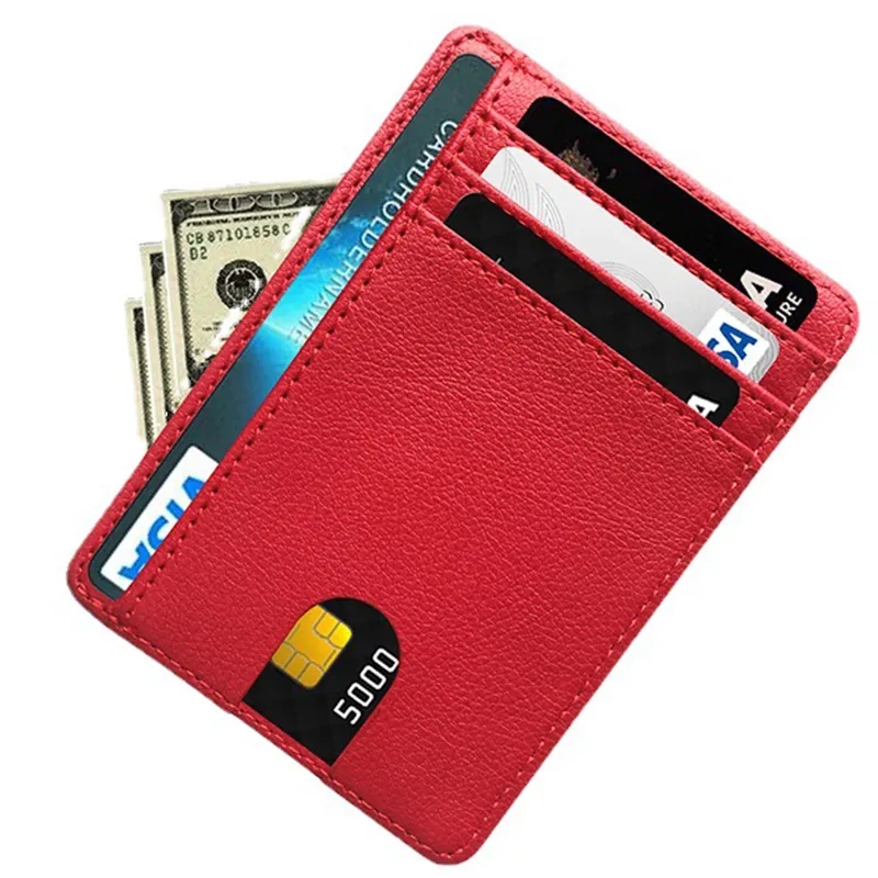 RFID Blocking Wallet Minimalist Front Pocket Pack 6