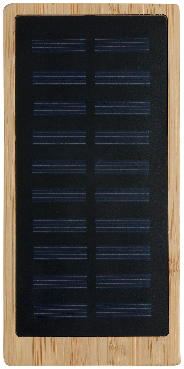 Bamboo 10,000mAh Solar/Wireless Powerbank 24