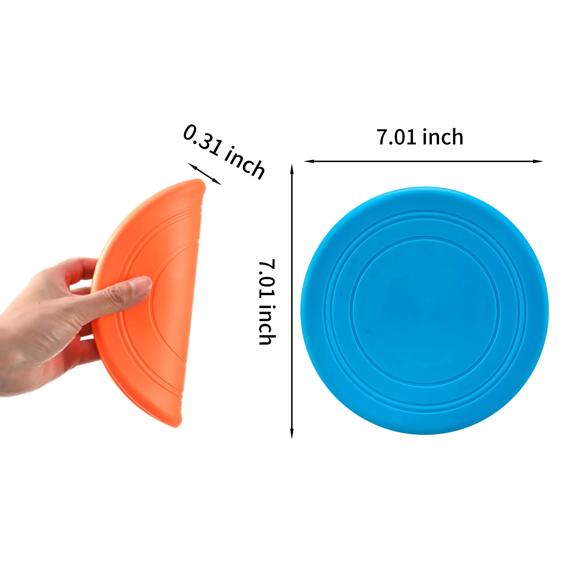 Flexible Silicone Flyer Disc Durable 7in 8