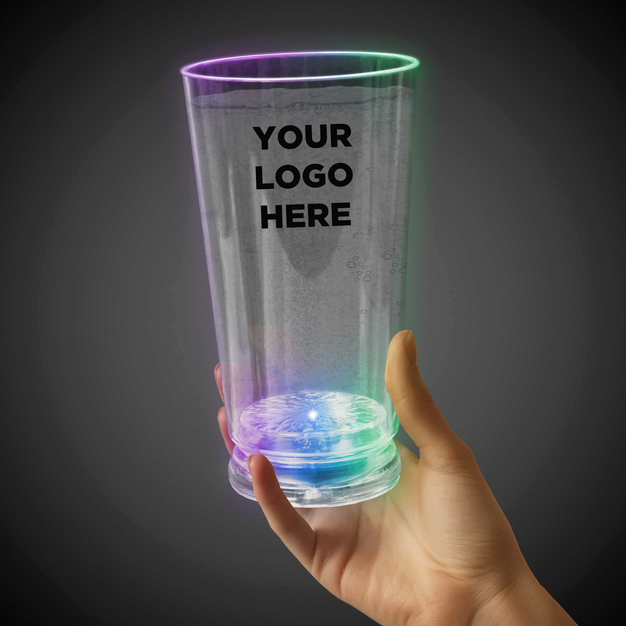Red Green & Blue 16 oz. Light Up LED Pint Glass