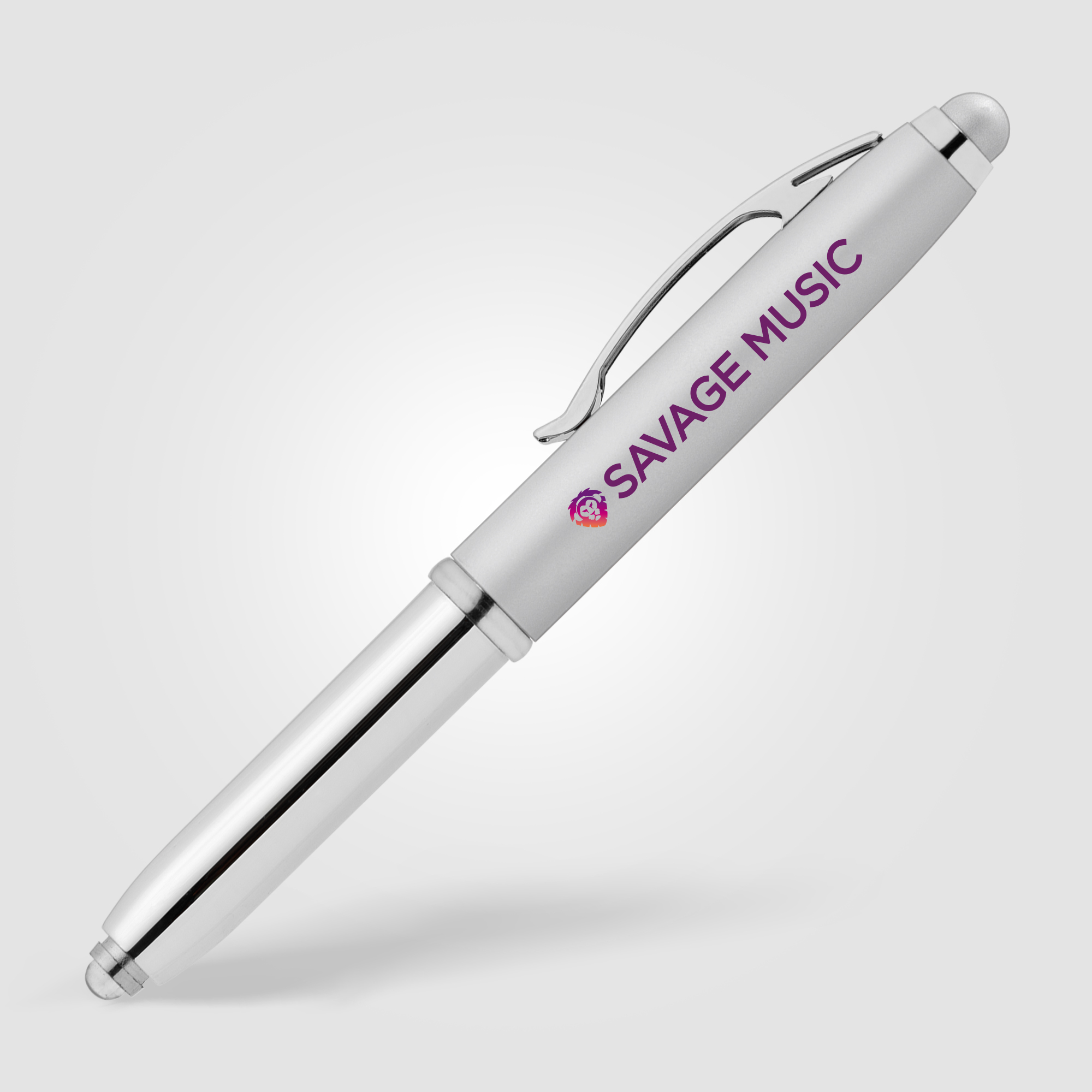 Vivano Softy Metallic Pen w/ LED Light and Stylus 9