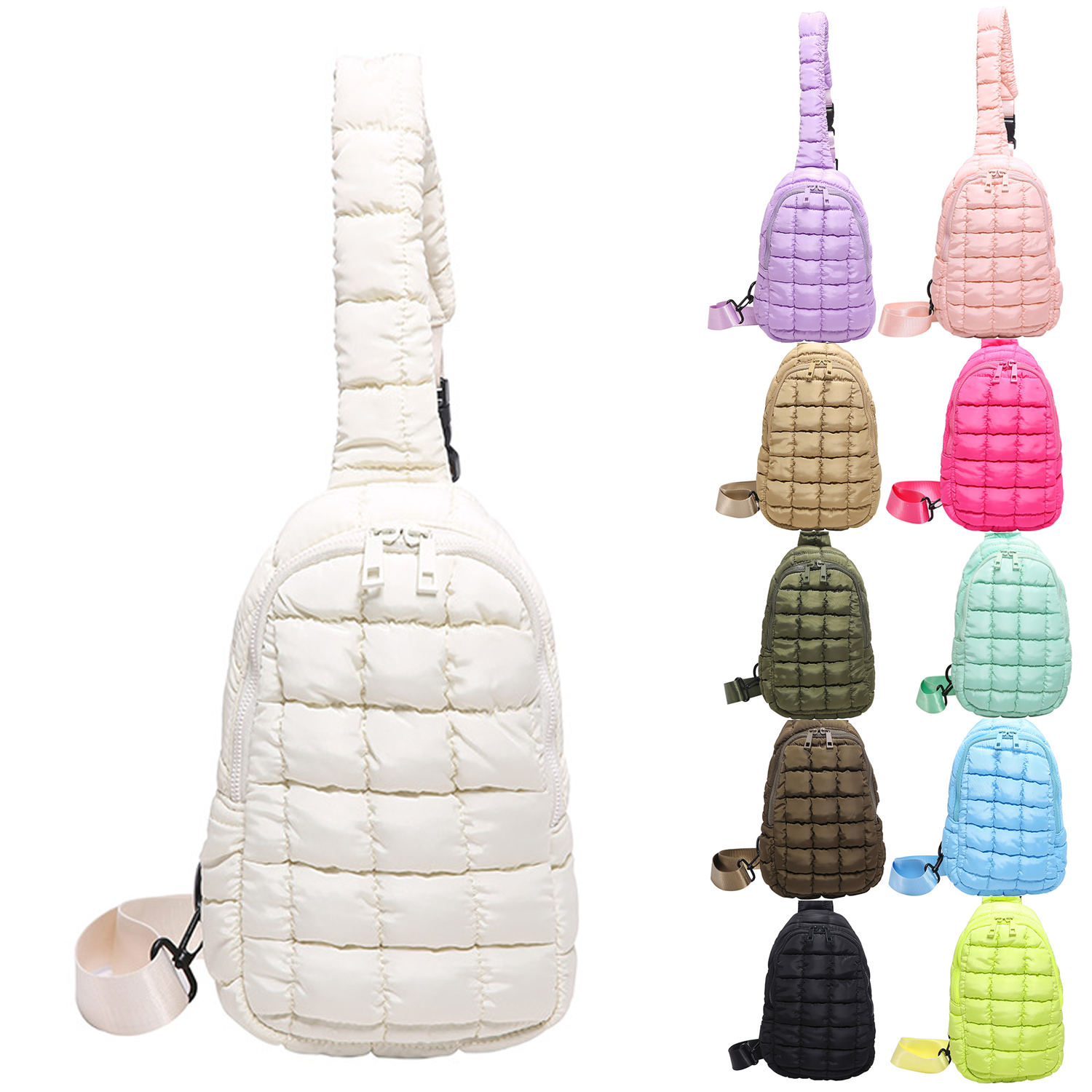 Nylon Waterproof Puffer Sling Bag 9