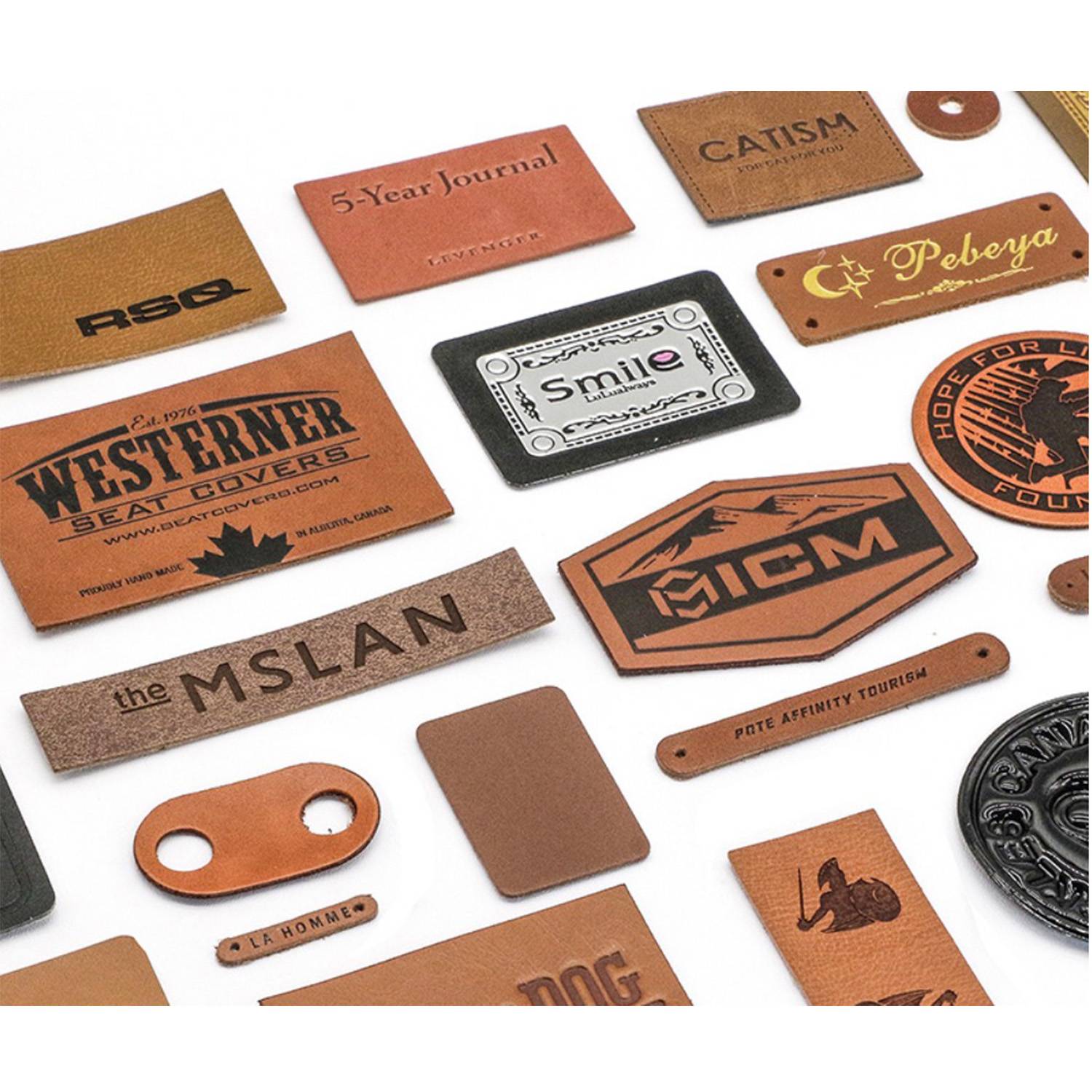 Faux Leather Patches Custom Shape 5