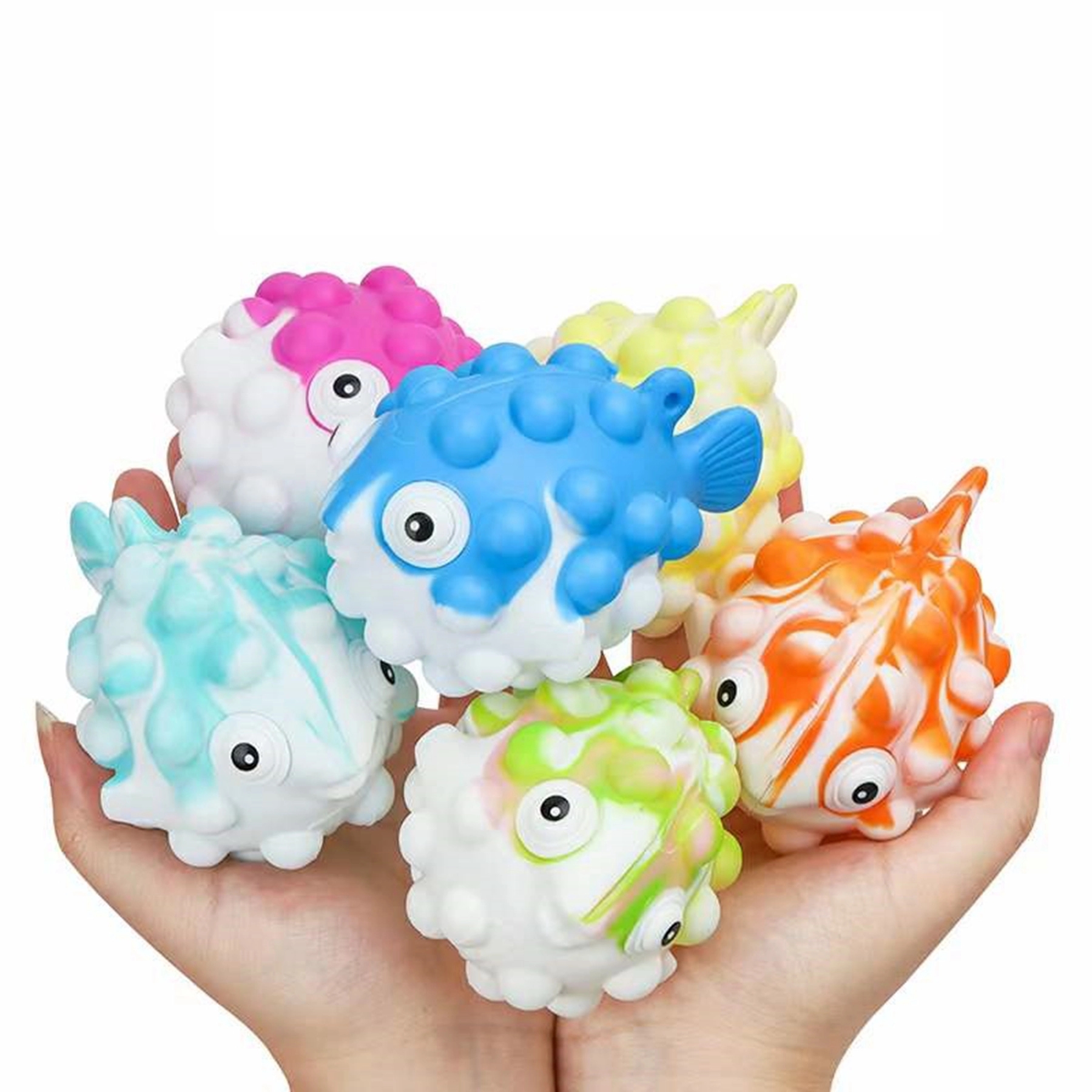 Globefish Shaped Push Pop Bubble Anti Stress Ball 3