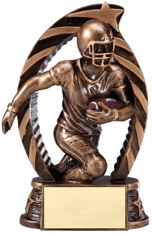 7-1/2" Tall Football Running Star Resin 2