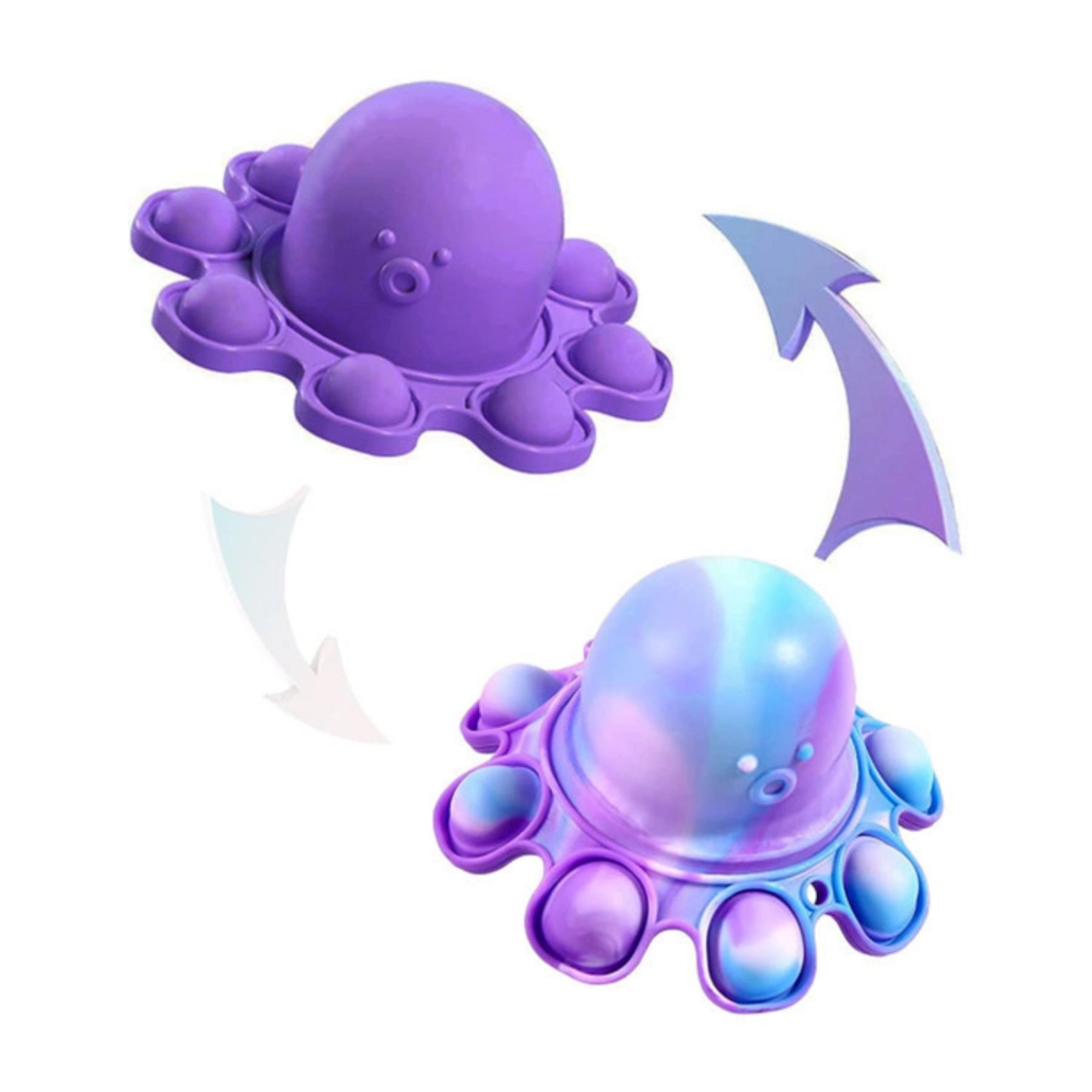 Reversible Octopus Pop Fidget Toy Keyring 5