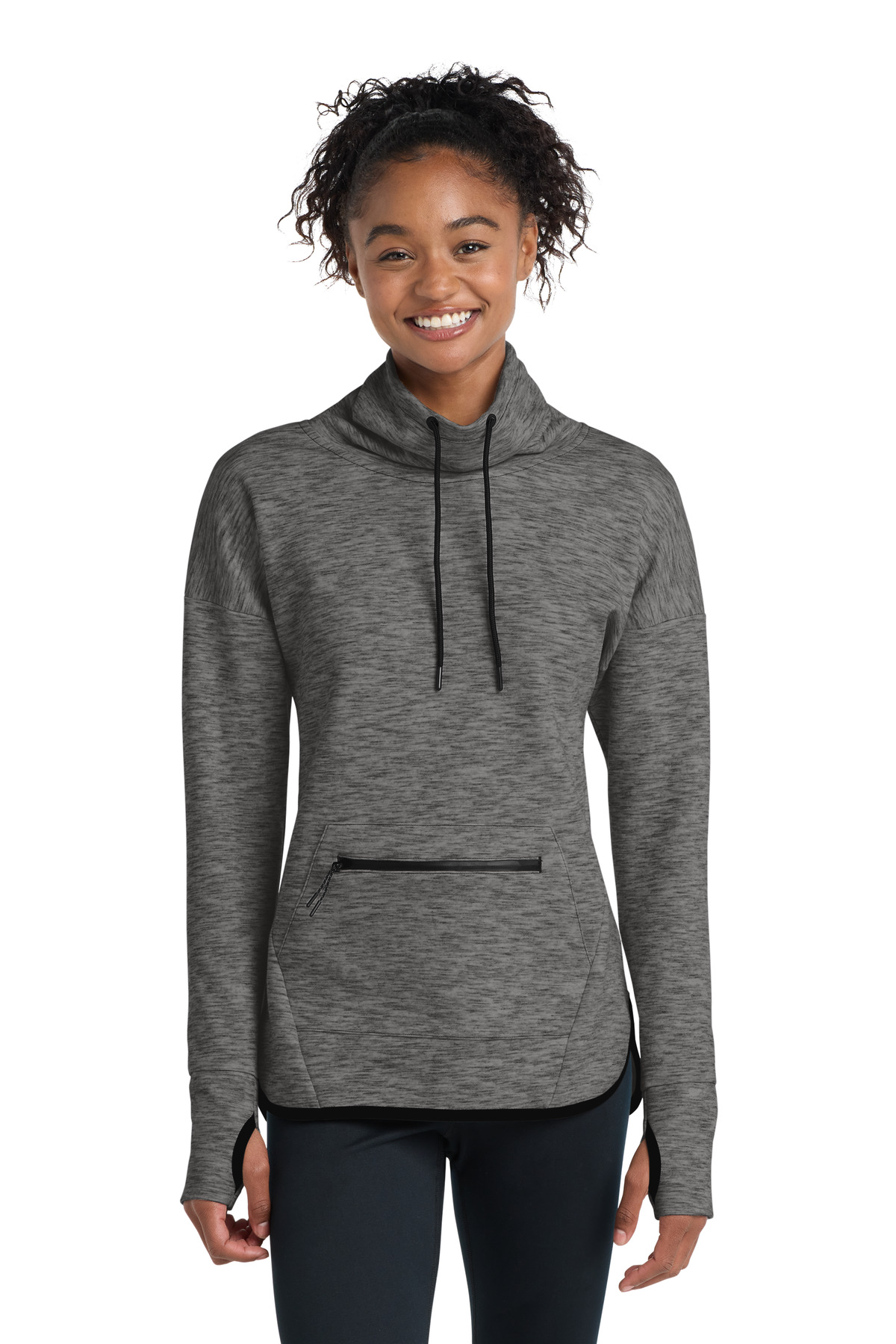 Sport-Tek Women's Triumph Cowl Neck Pullover LST280, custom hoodie or sweatshirt with logo imprint 16