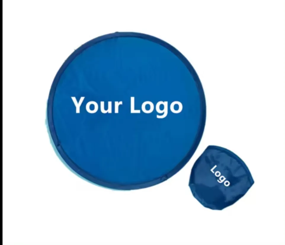 Custom Round Foldable Flying Frisbeed Fan w/ Pouch 3