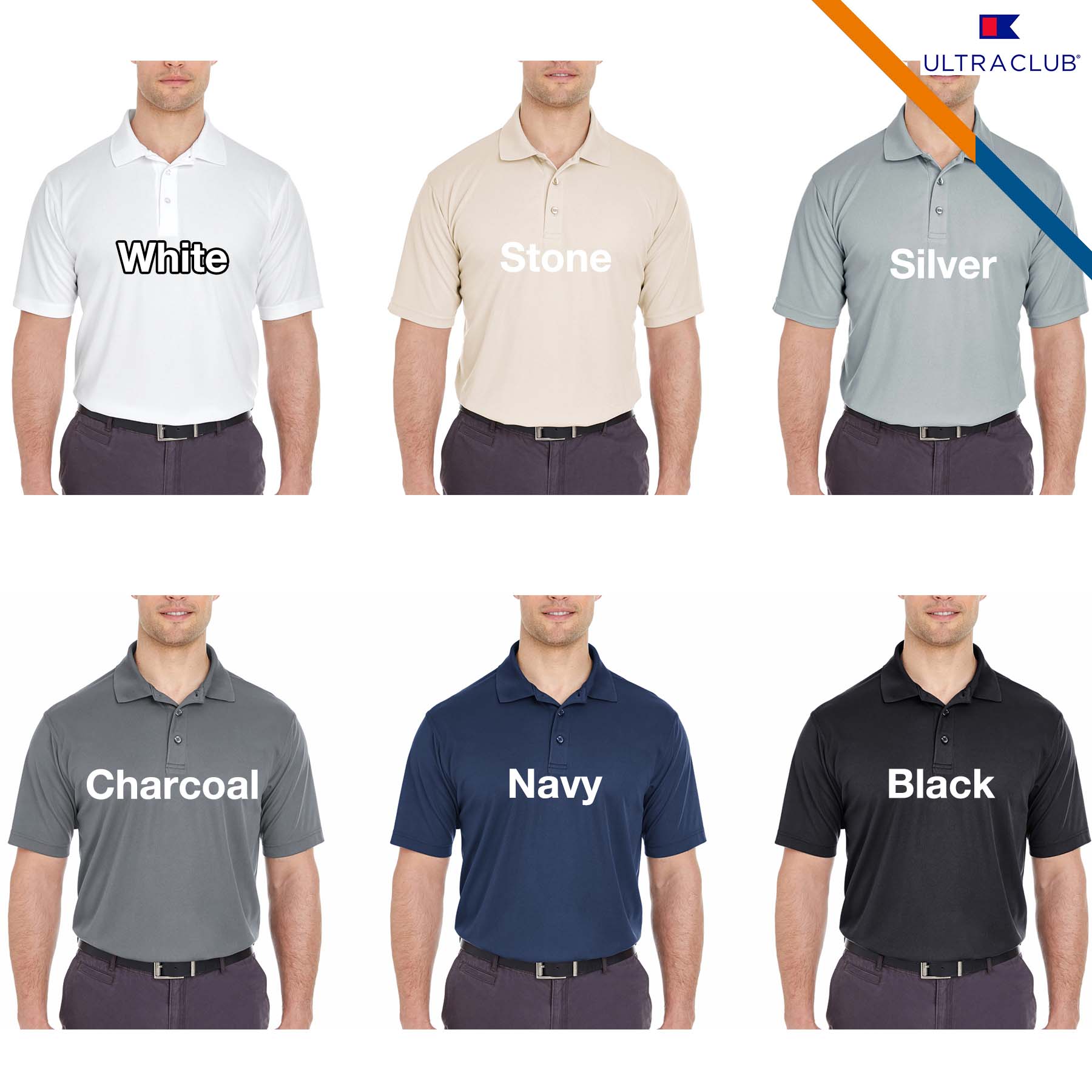 Ultra Club® Men's Cool & Dry Polo Shirt 8