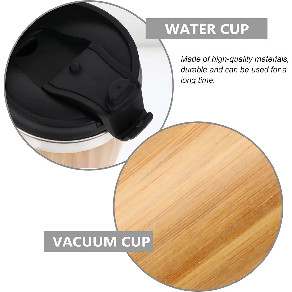 450ml Insulated Bamboo shell StainlessSteel Drinking Tumbler 6
