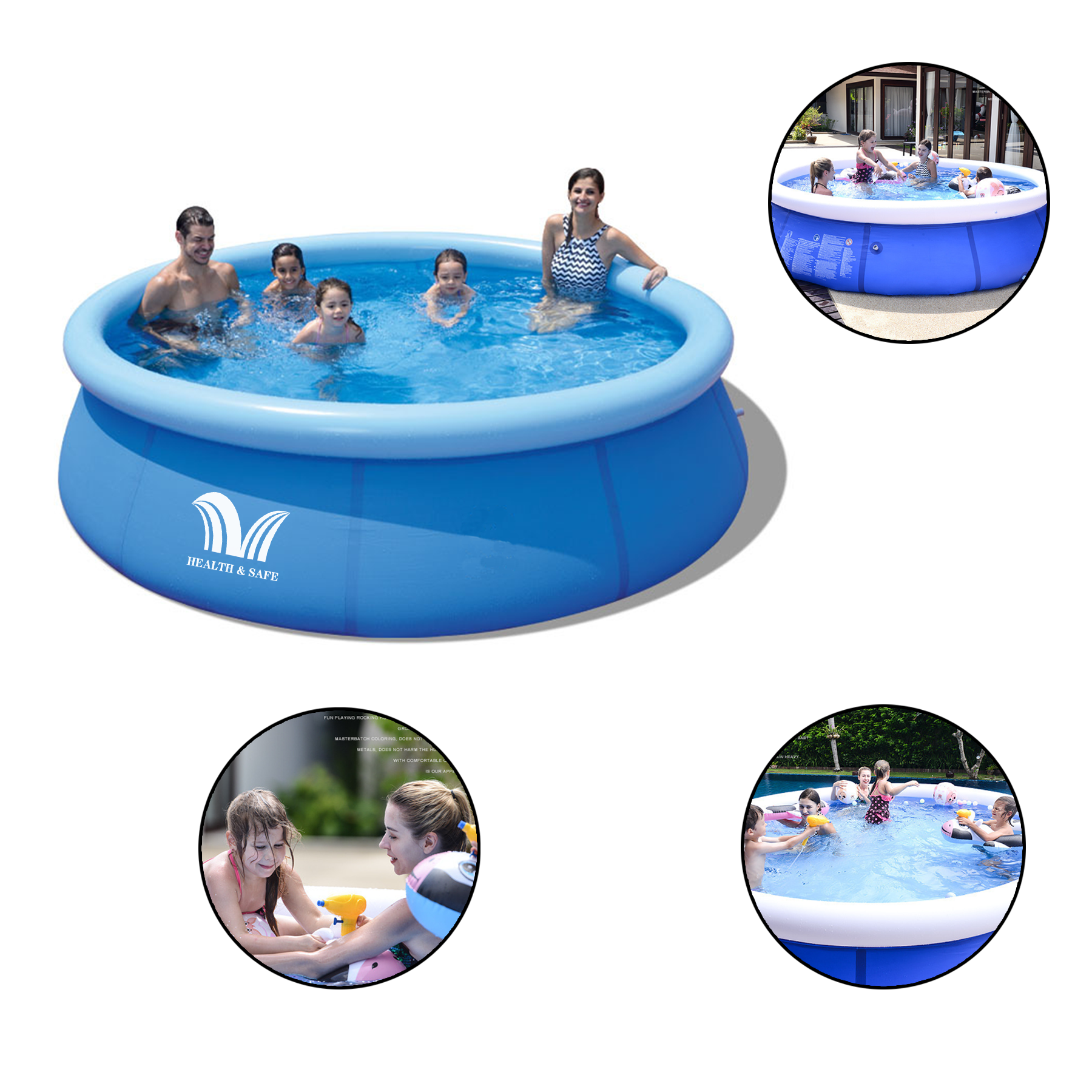Inflatable Swimming Pool Full-Sized for Family Water Party 2