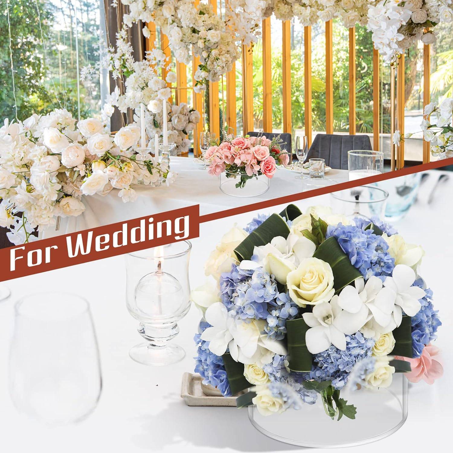 Acrylic Transparent Round Flower Vase 5