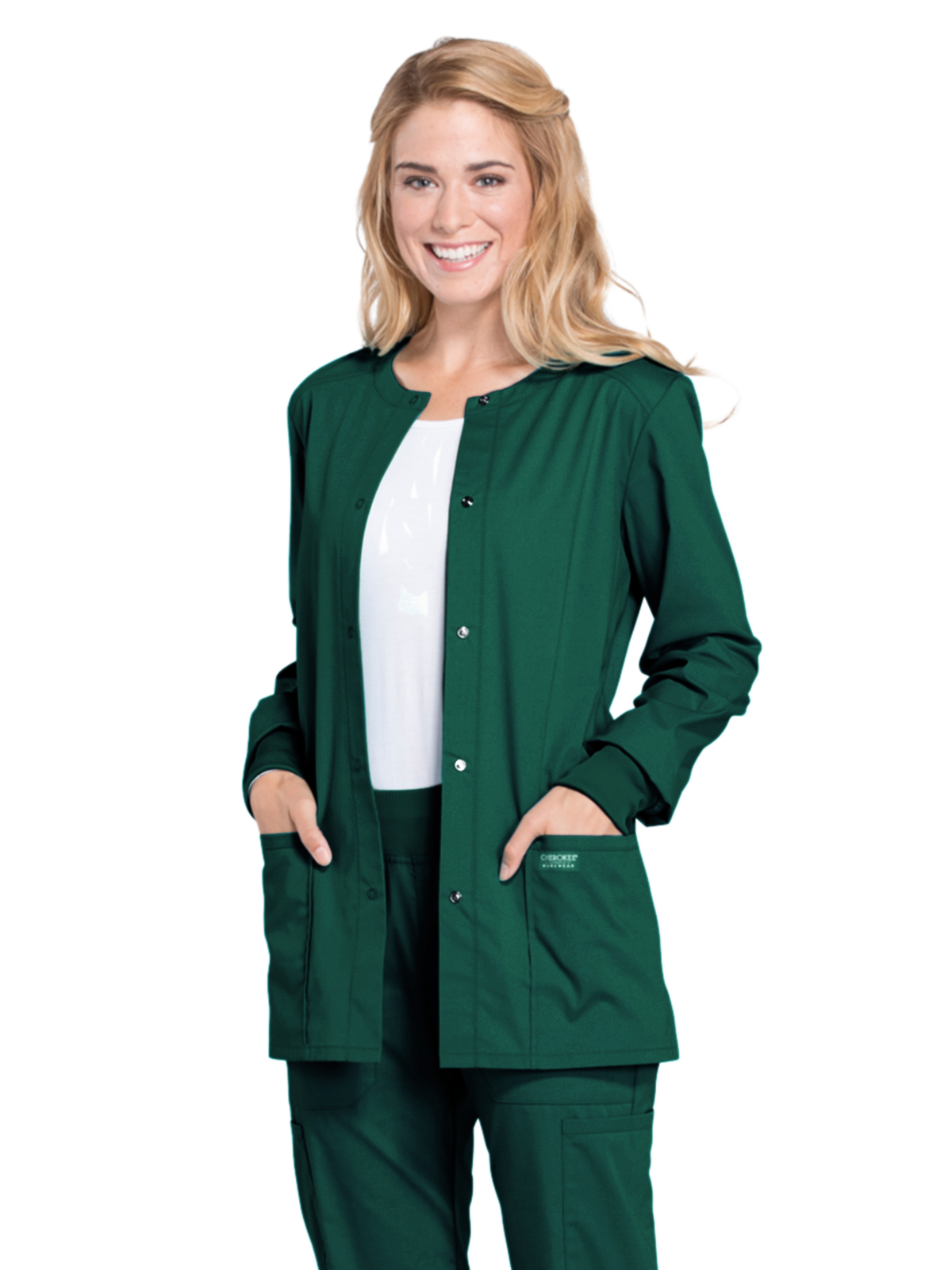 Cherokee - Workwear Professionals - Women's Snap Front Jacket 19