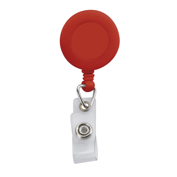 Retractable Zip Cord w/ Epoxy Dome & Vinyl Snap Attachment w/ Bulldog Clip 1