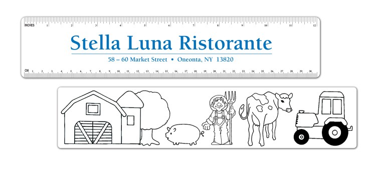 Ruler, Coloring with Farm Pictures 1