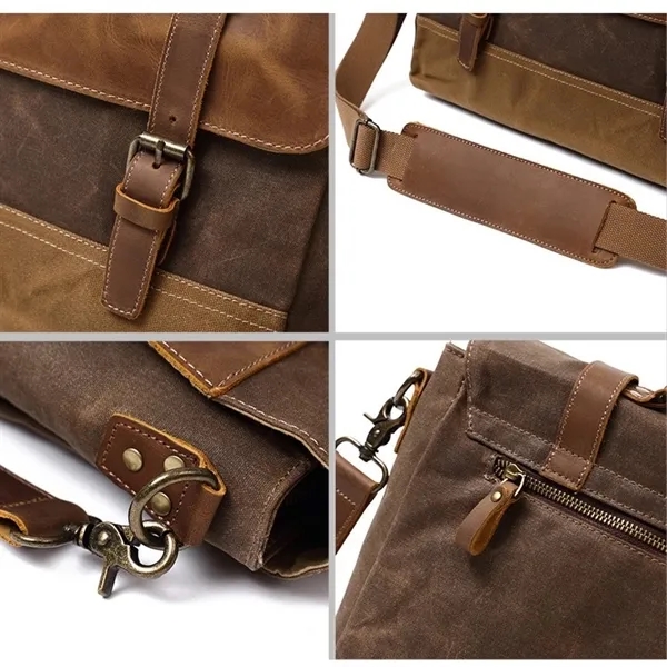 Canvas Leather Computer Laptop Bag 3