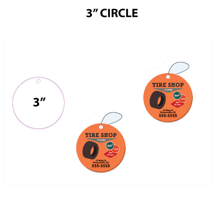 3" Circle Shape Custom Air Fresheners - Top 10 Scents 2