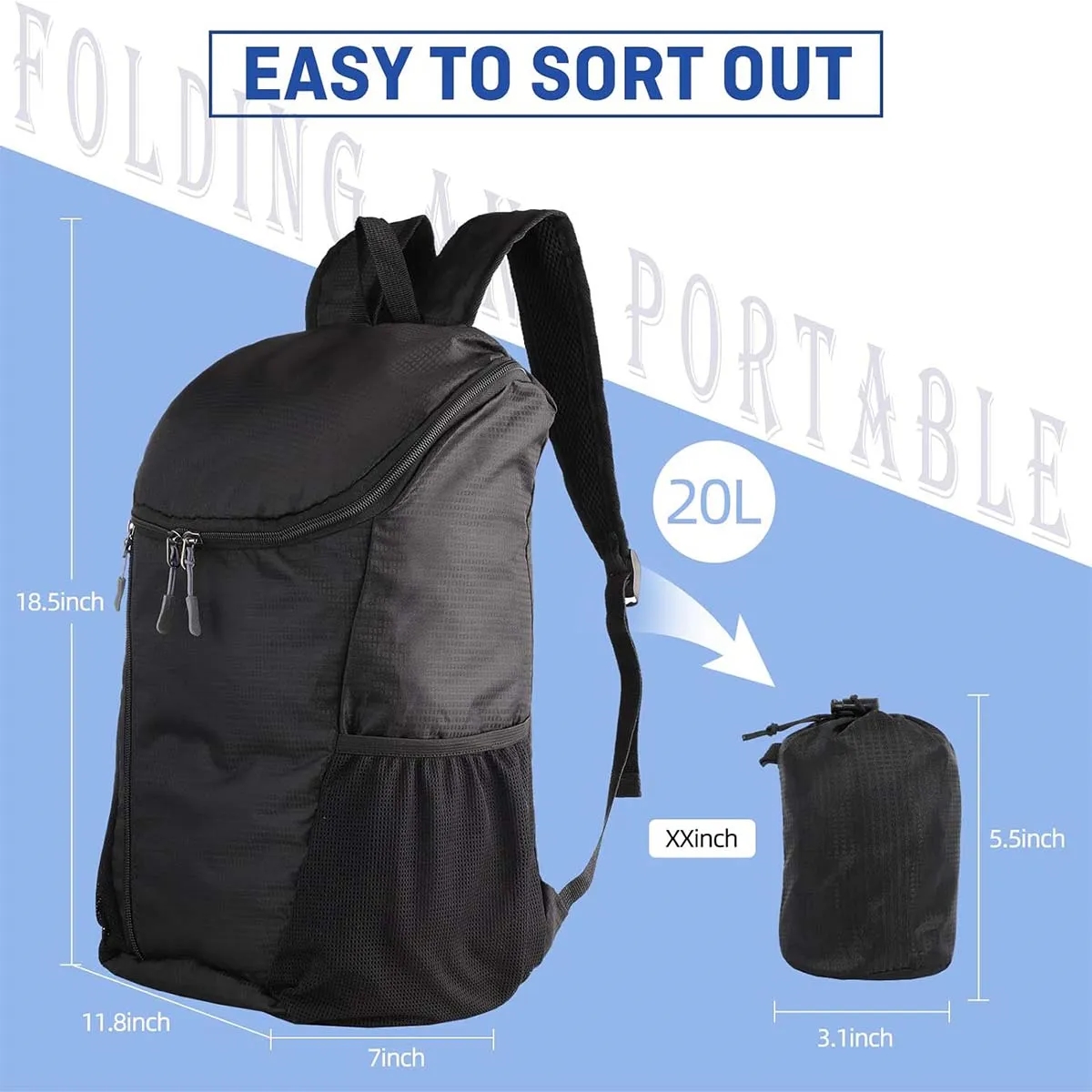 Multifunction Lightweight Waterproof Packable Backpack 6