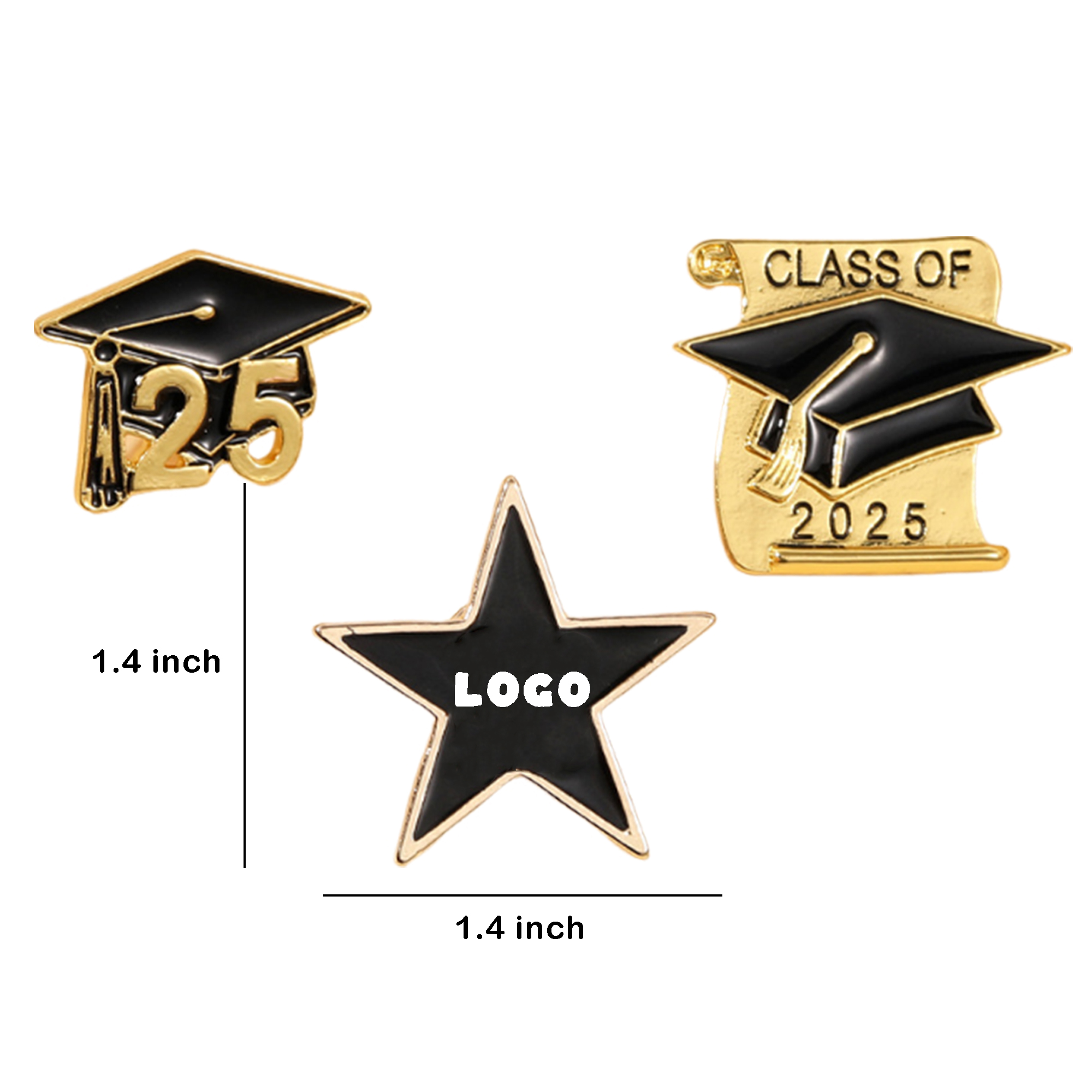 Class of 2025 Graduation Hard Enamel Pins 1