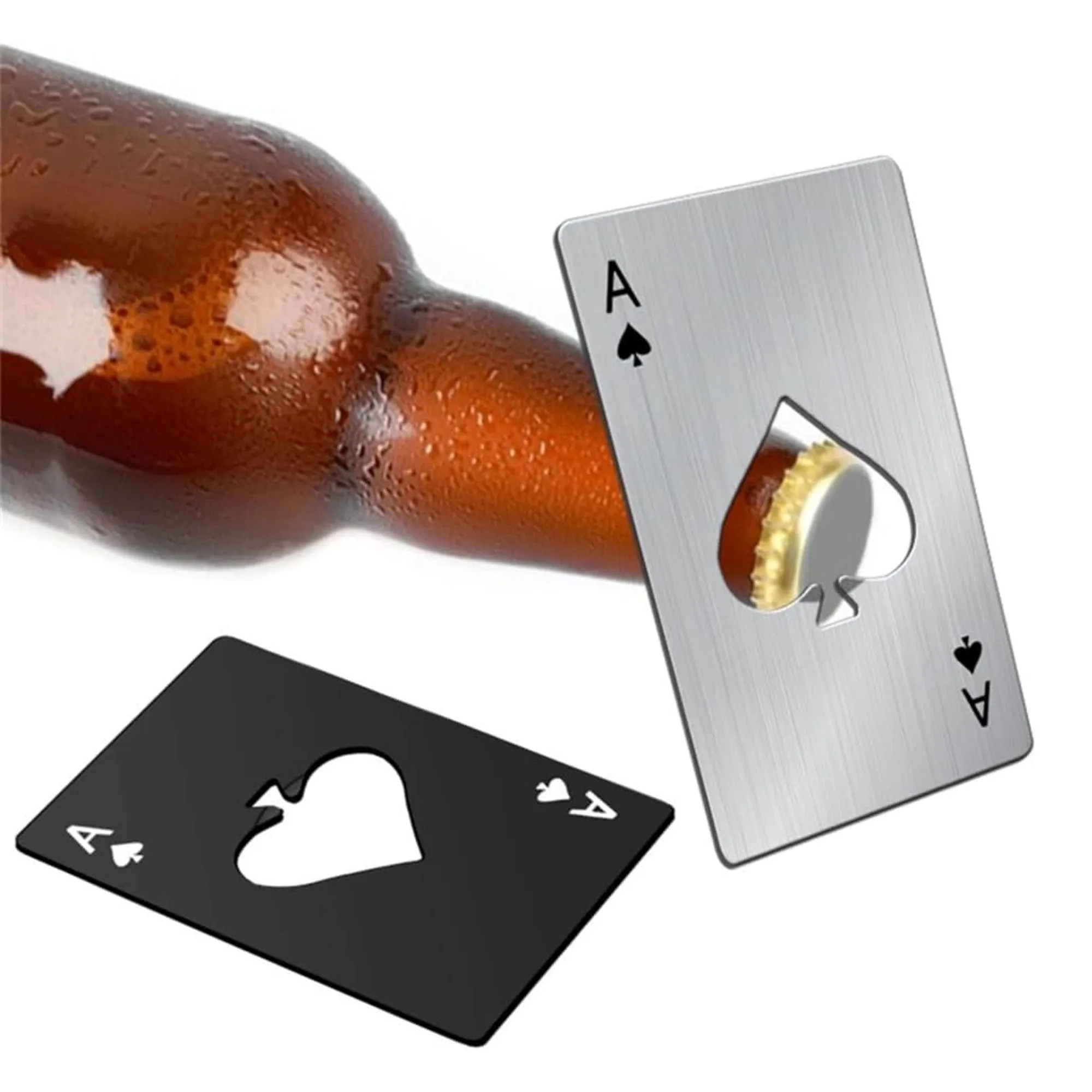 Spade A Playing Card Shaped Stainless Steel Bottle Opener 2