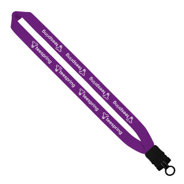 1" Cotton Lanyard with Plastic Snap-Buckle Release & O-Ring 19