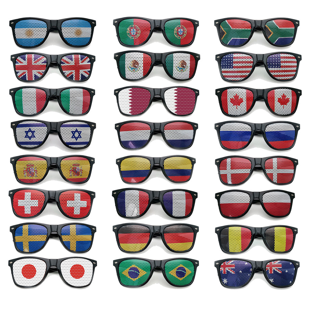 World cupsunglass with flag priting