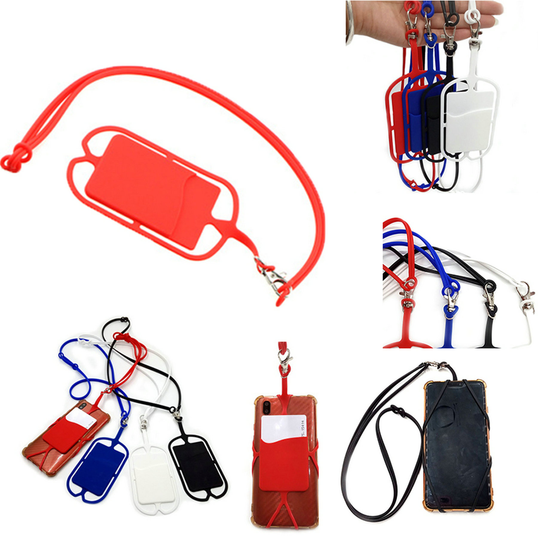 Silicone Lanyard And Phone Card Holder 2