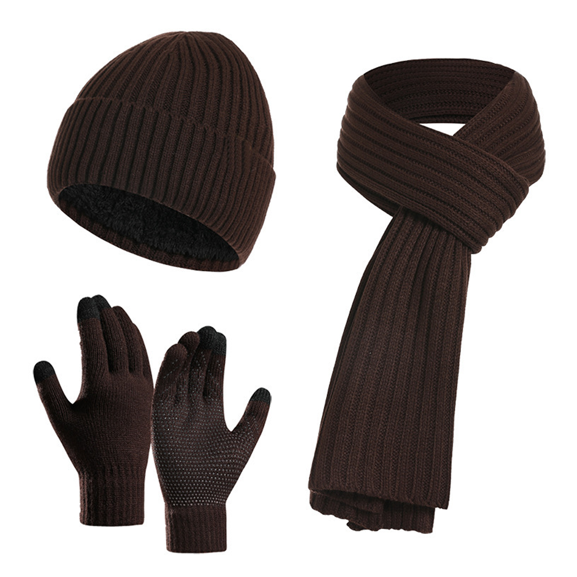 MOQ20 Winter Three-Piece Gloves, Hat, And Scarf Set 8