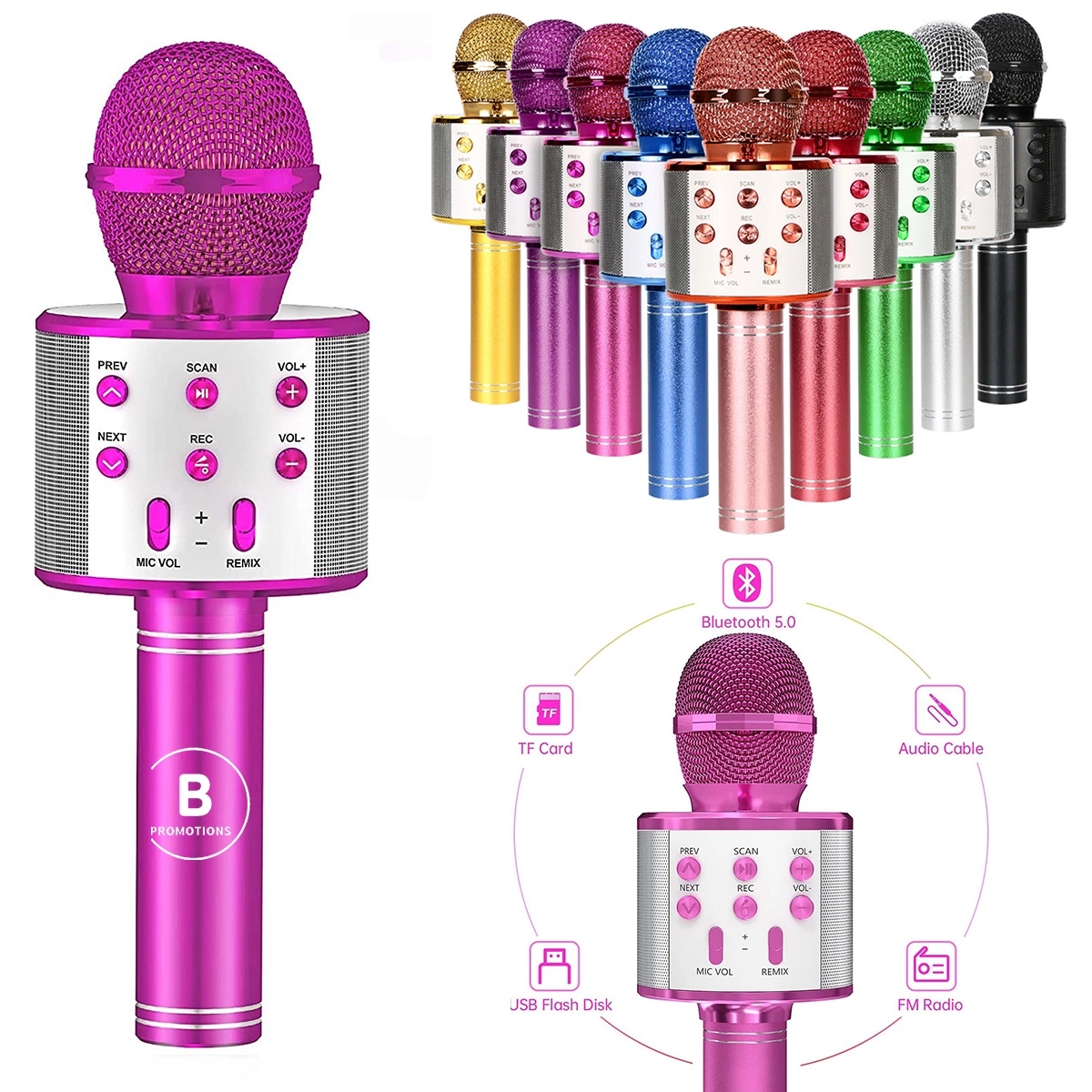 Wireless Bluetooth Karaoke Handheld Microphone 1