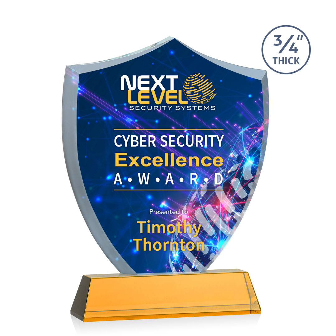 Scudo Shield VividPrint™ Award on Newhaven - Amber 9