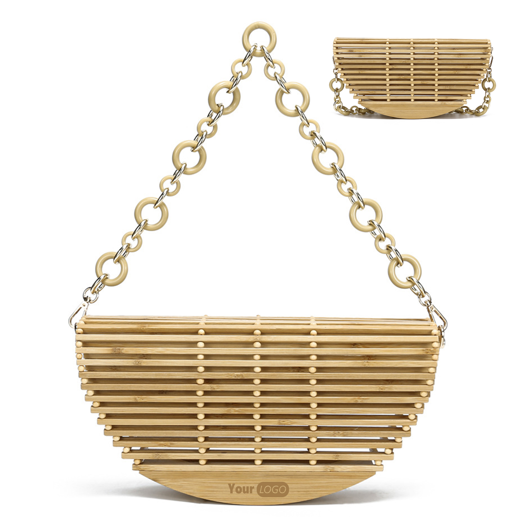 Wood Simple bamboo shoulder cross-body bag 1