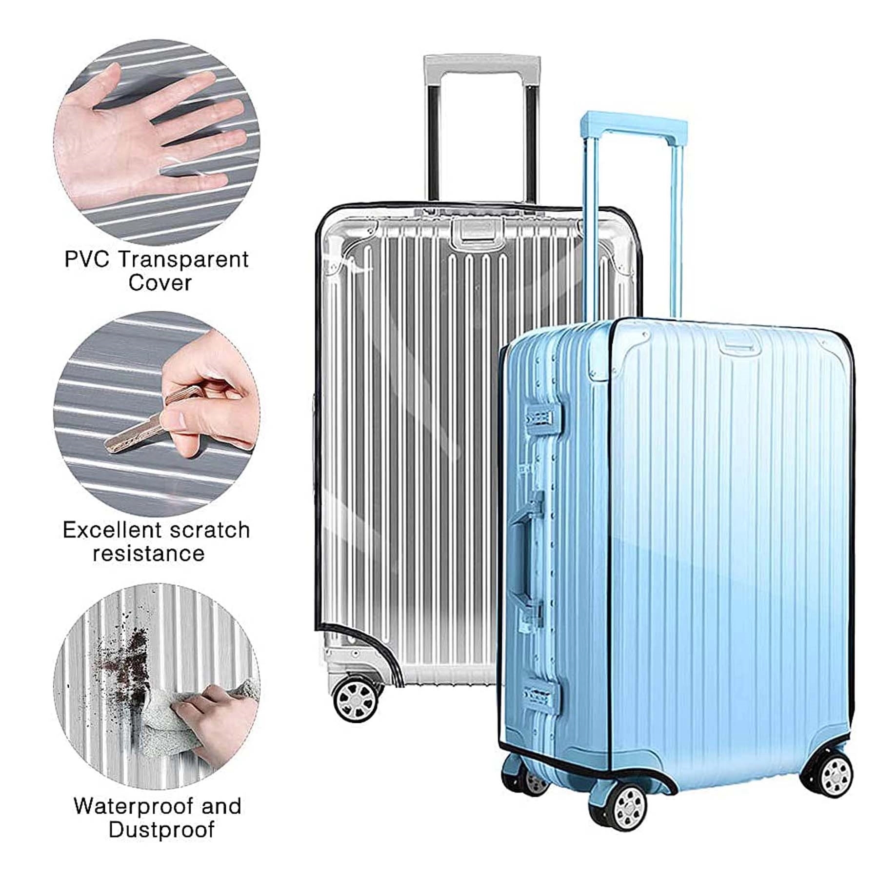 Clear PVC Suitcase Luggage Cover Protectors 3