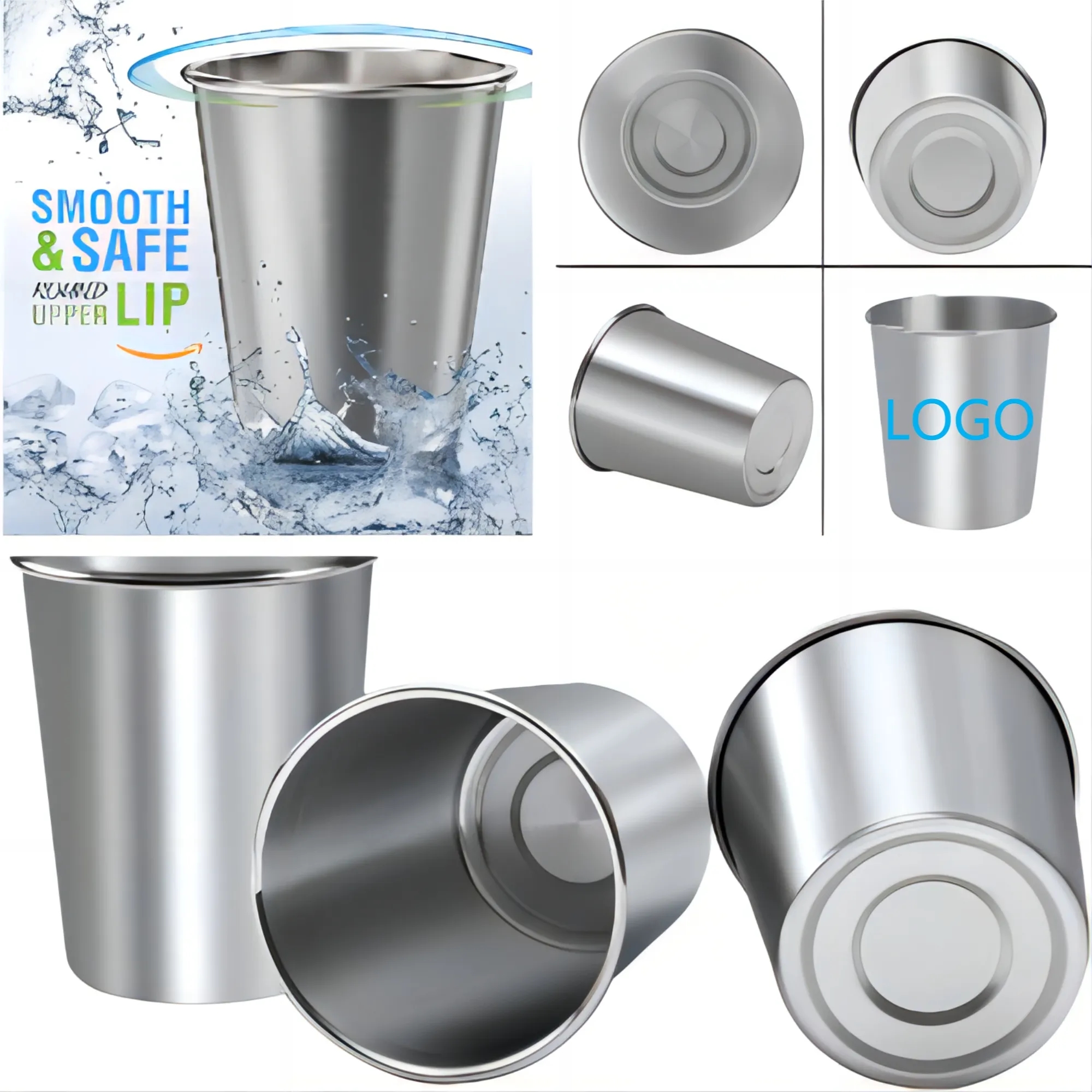12 Oz Stainless Steel Cup for Kids or Adults