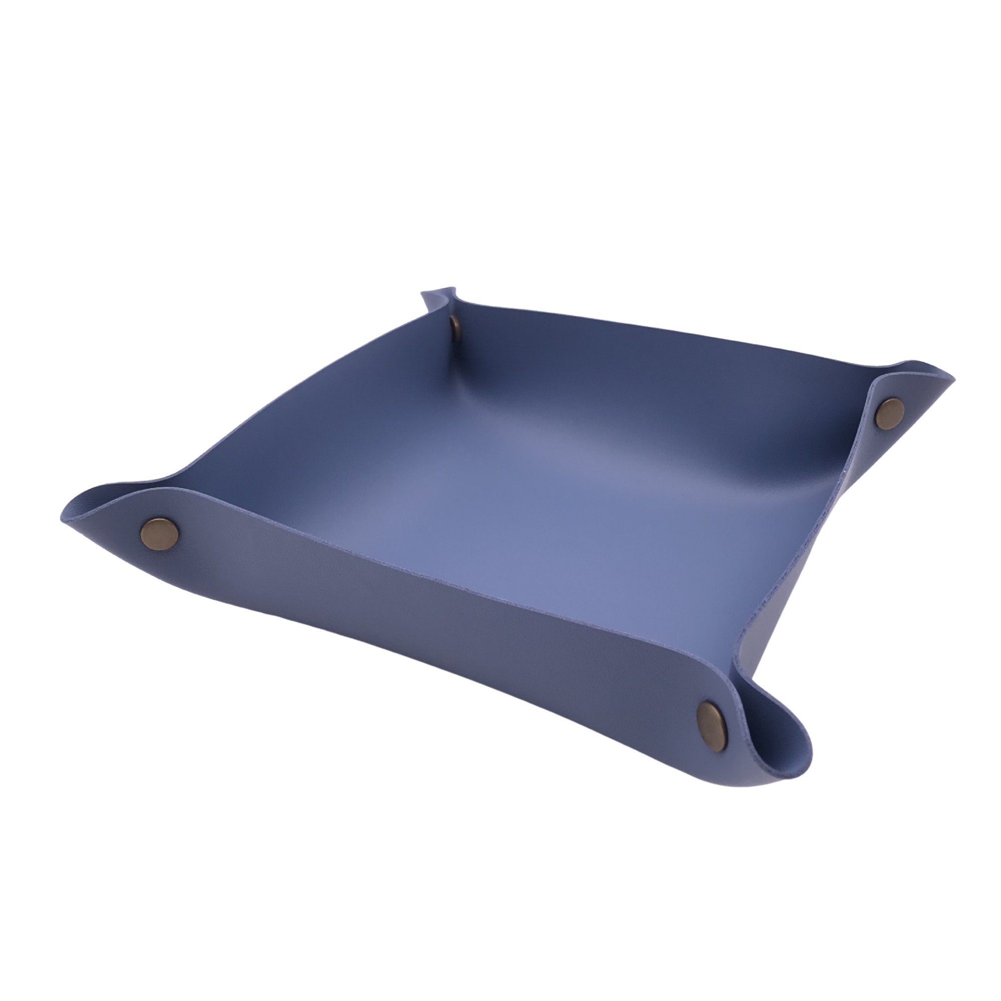 PU Leather Foldable Valet Tray With Snap Corners 7.87" 17