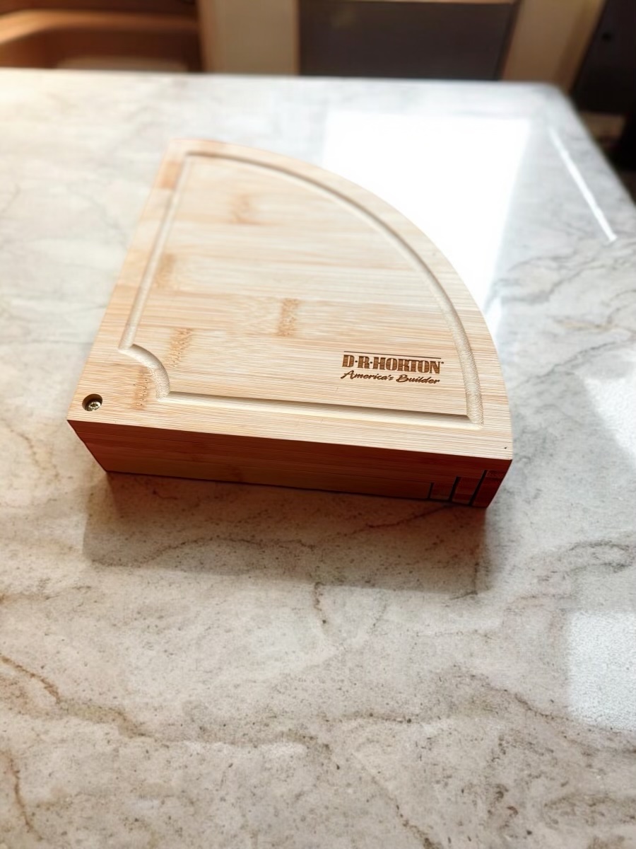 Compact Bamboo Cheese Board Set with Knife 5