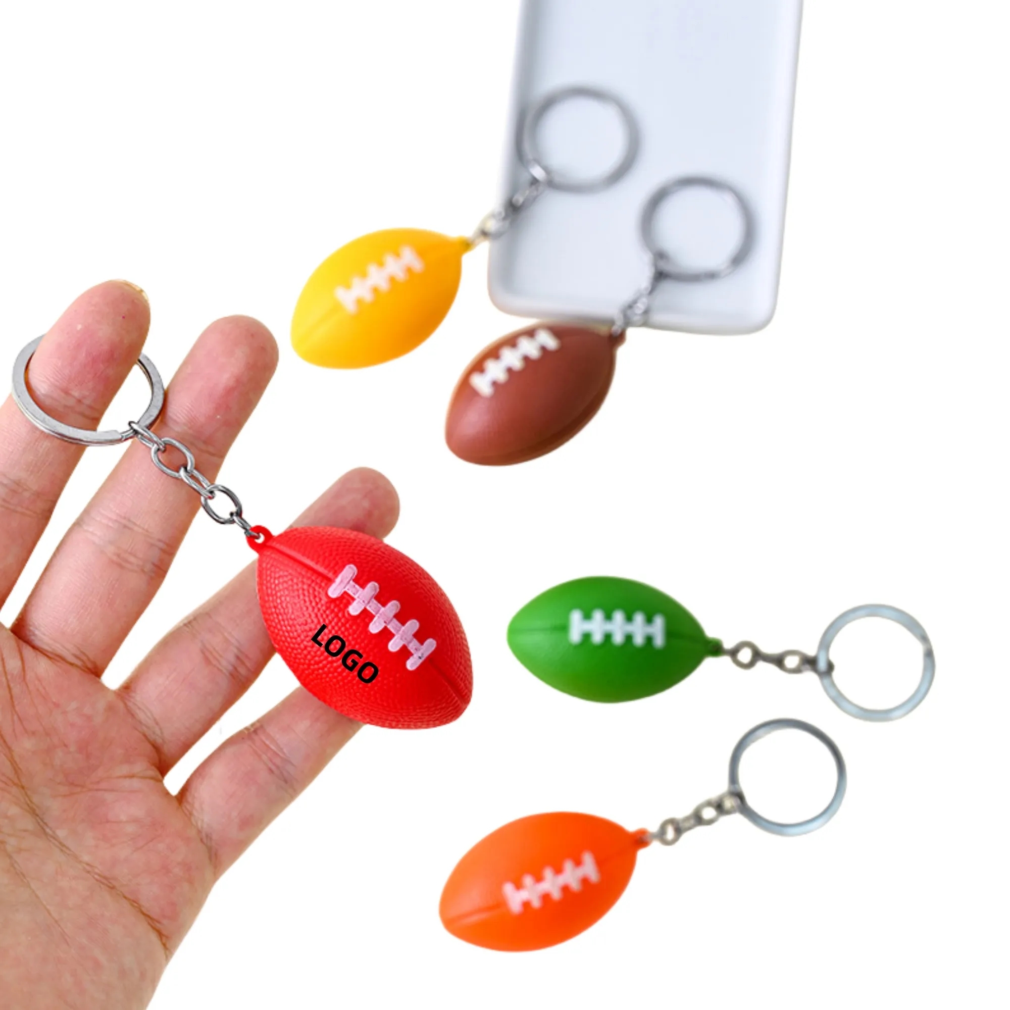 Mini Football Stress Ball Keychain 5