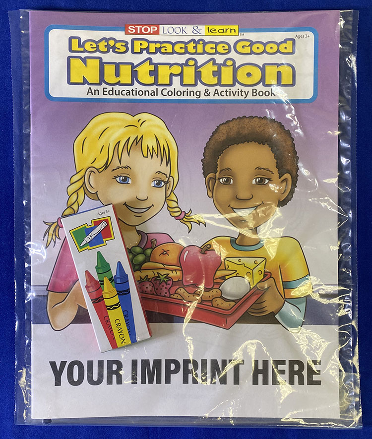 COLORING SET - Let's Practice Good Nutrition Coloring Book Fun Pack 3