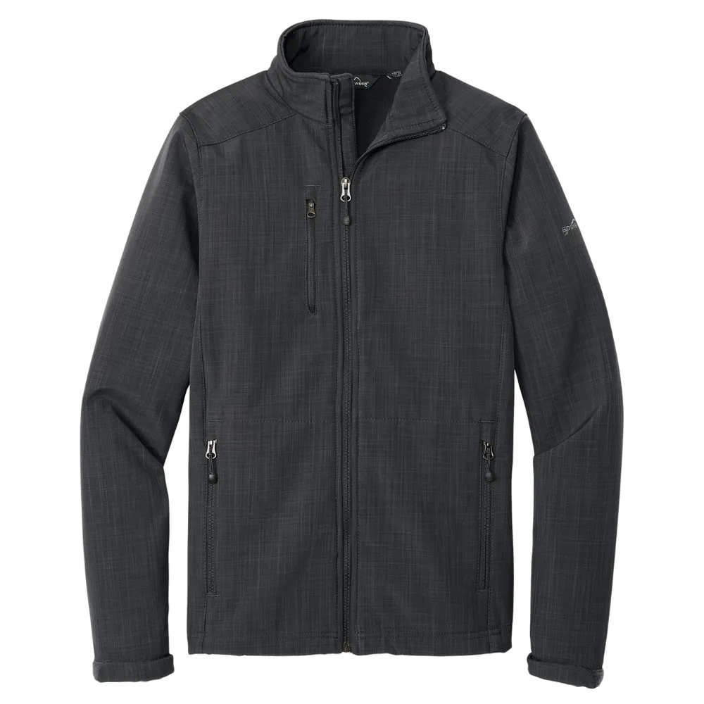 Eddie Bauer(R) Shaded Crosshatch Soft Shell Jacket, custom jacket with logo imprint 3
