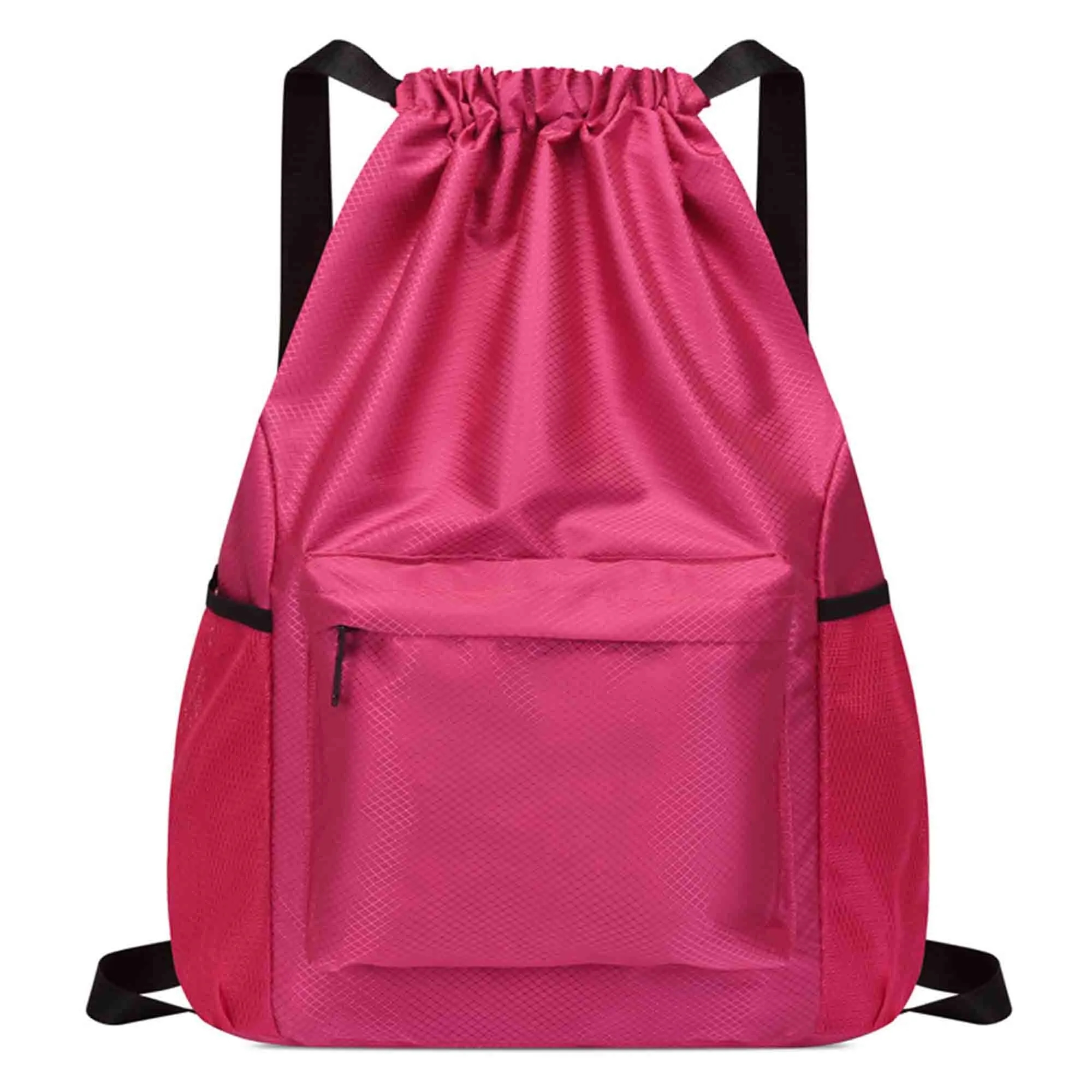 Waterproof Drawstring Backpack With Front Zipper Pocket 7