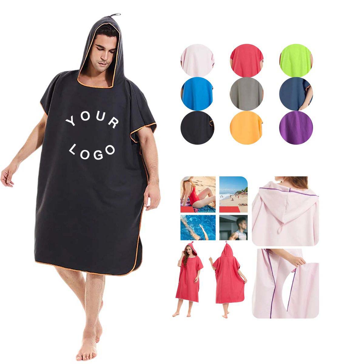 Breathable Poncho with Soft Microfiber Material 4