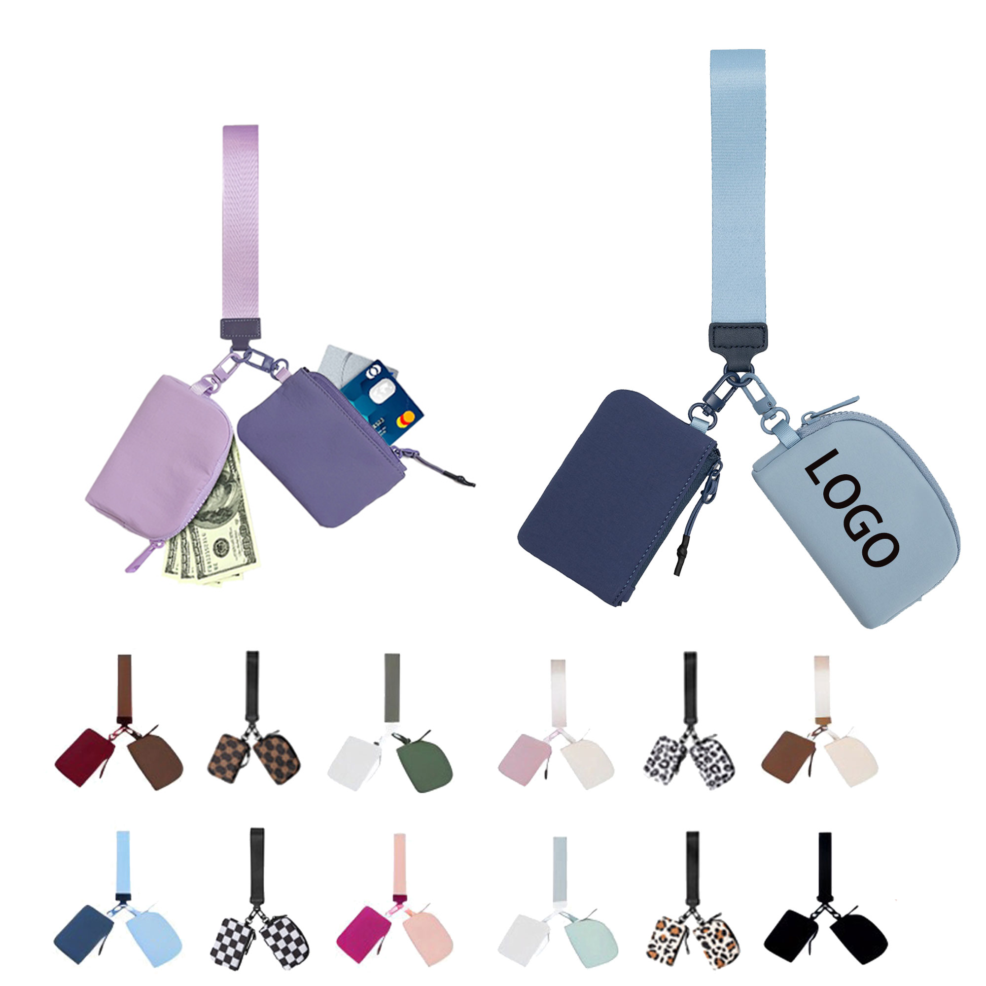 Double Bag Mini Keychain Wallet 6