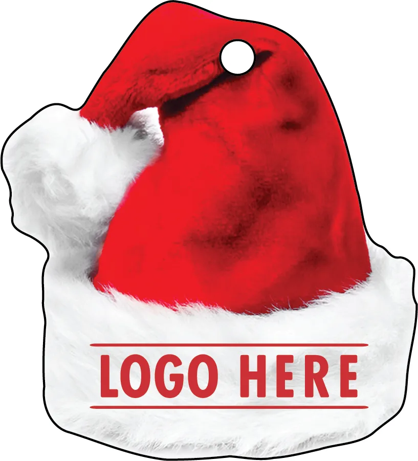 1/4" Recycled Wood Ornaments-Santa Hat