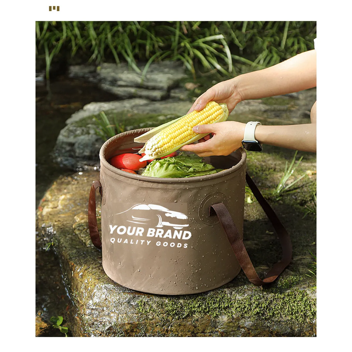 BBQ Accessory Outdoor Foldable Water Container Bucket Bags 1