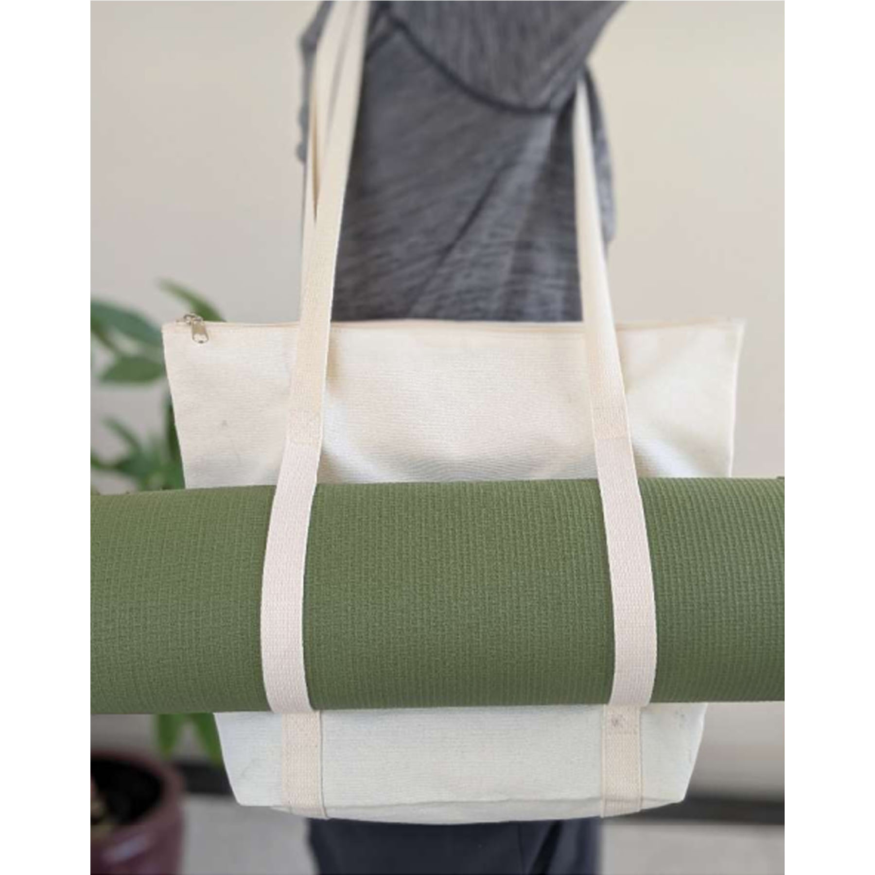 14 oz. Canvas Yoga Tote Bag 2