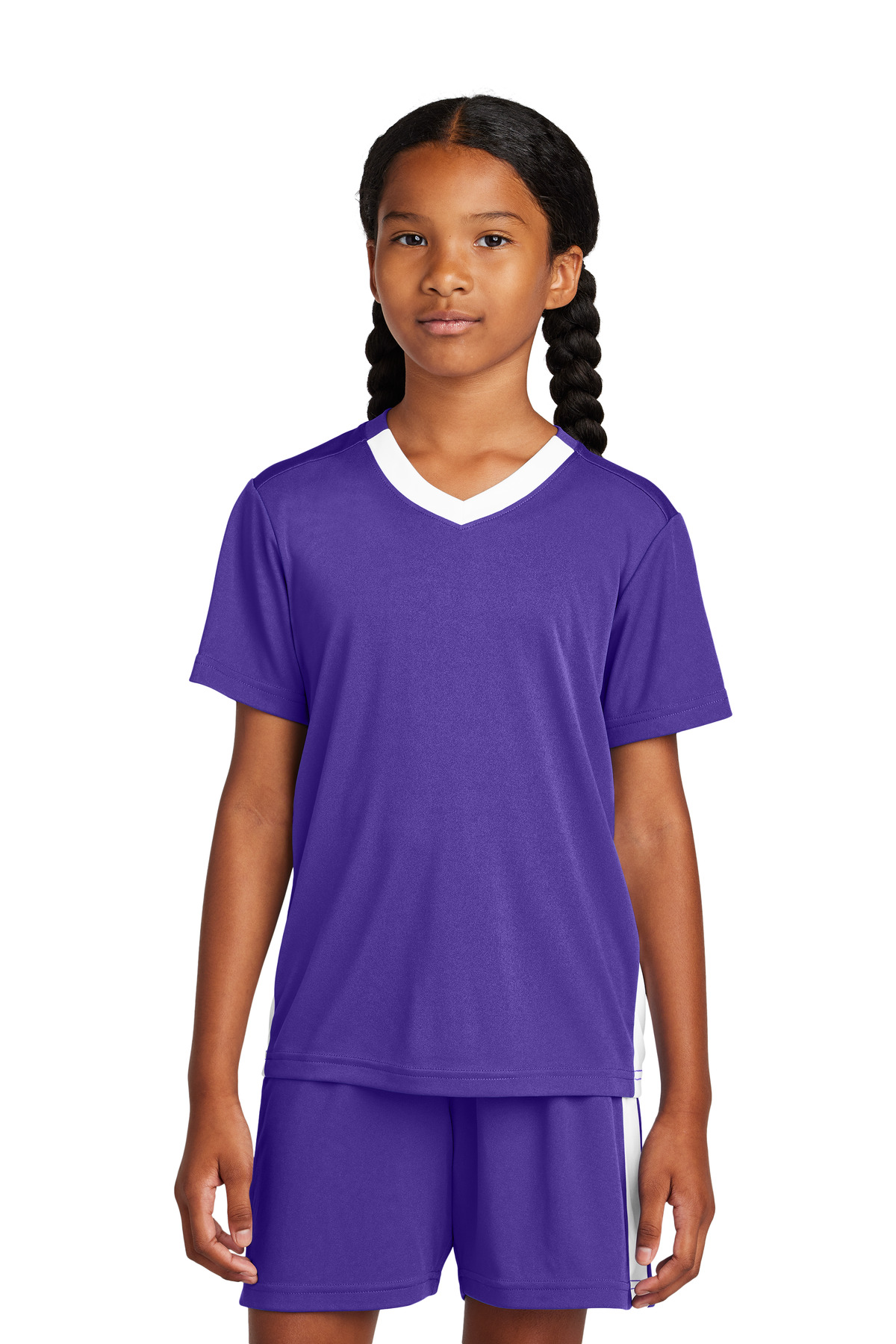 Sport-Tek Youth Competitor United V-Neck YST101 7