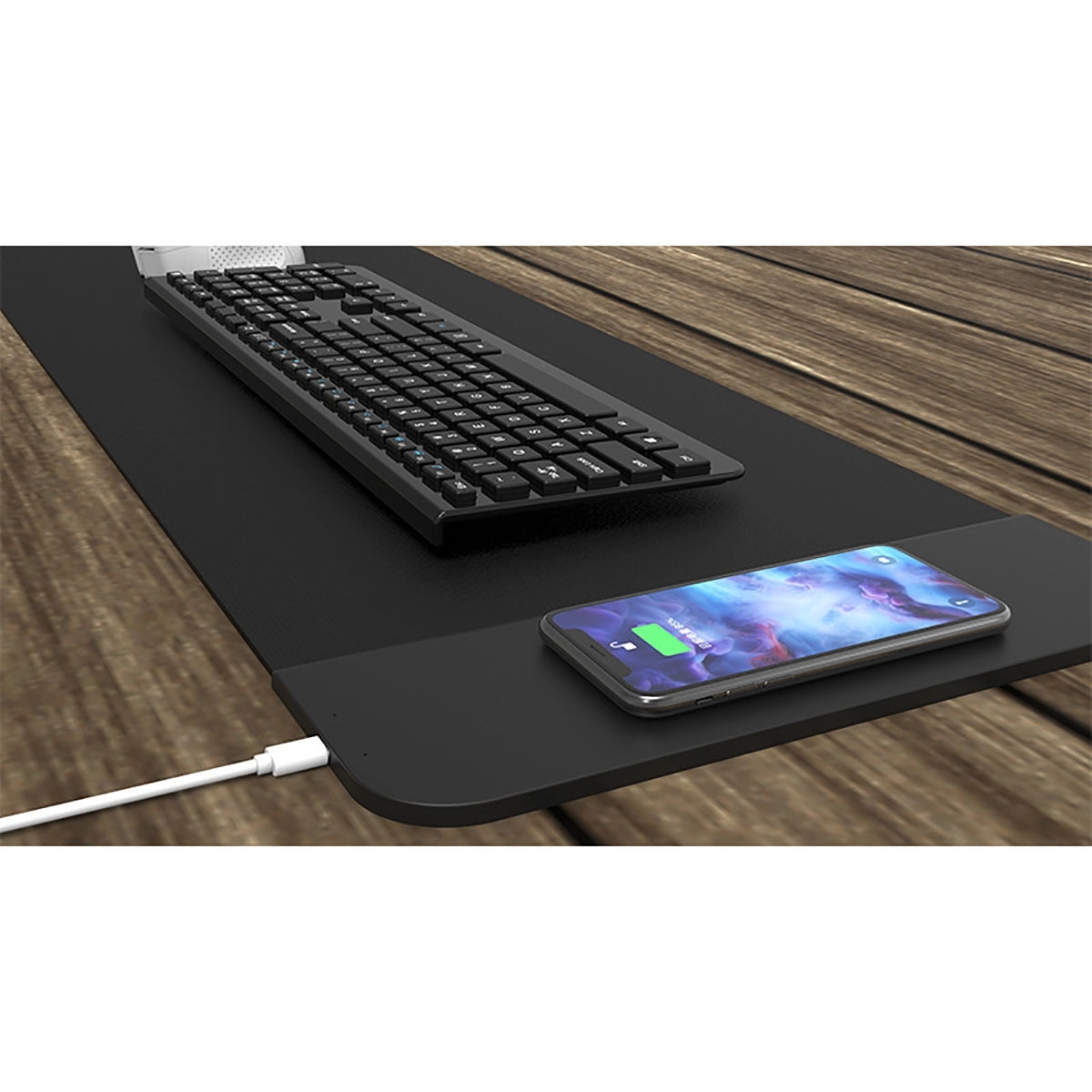 Desk Mouse Pad With 1OW Wireless Charger 5