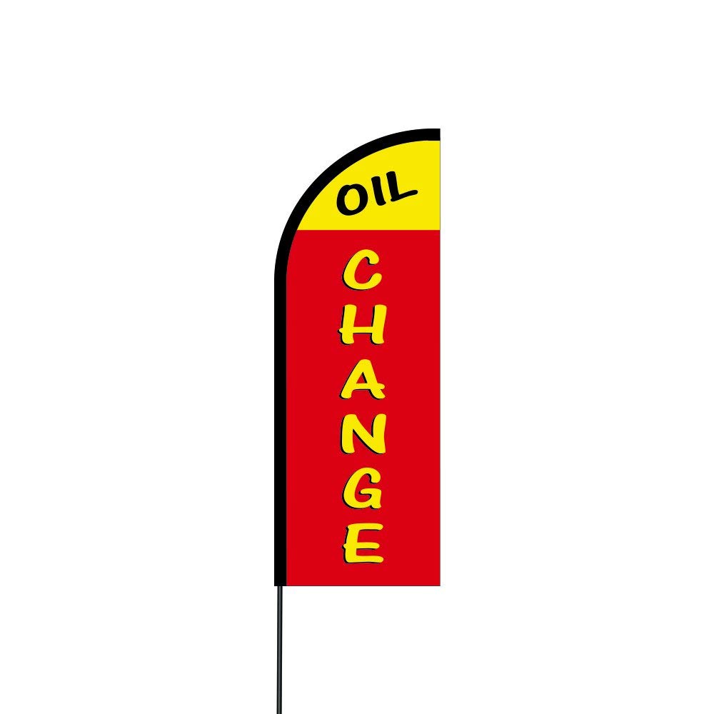 Oil Change Flag Kit 11' Feet Feather Flag Sign Outdoor Banner 2